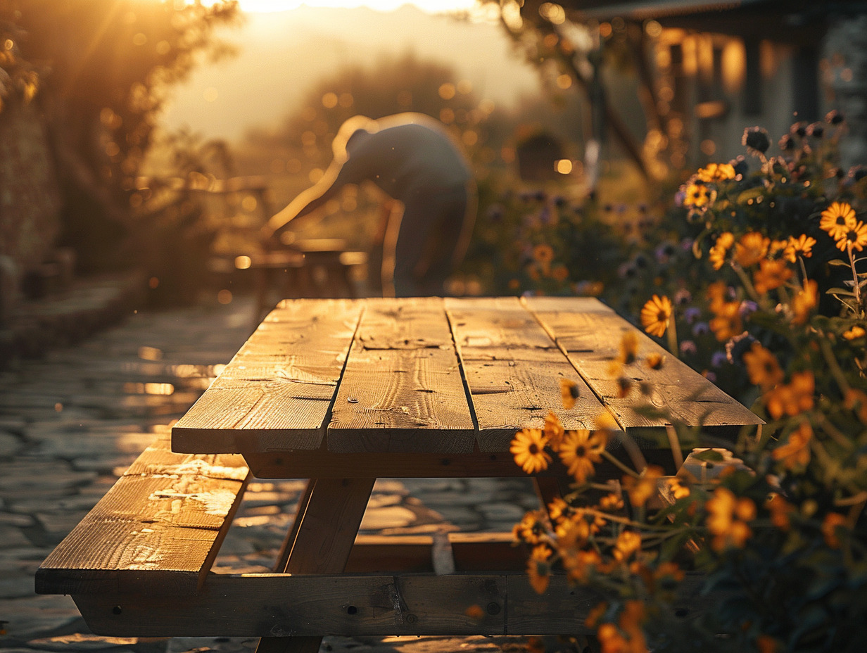 fabrication table de jardin