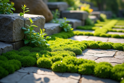 Plantes idéales pour aménager l’espace entre des pierres : conseils d’expert